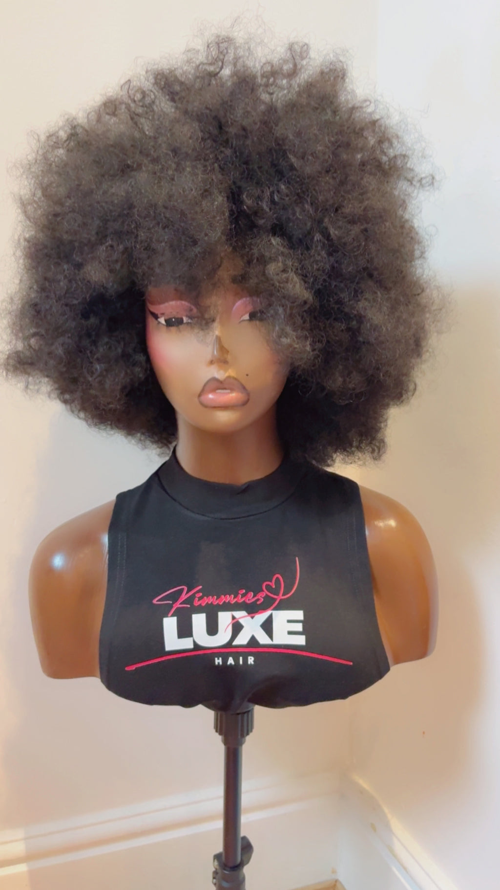 Afro human hair wig