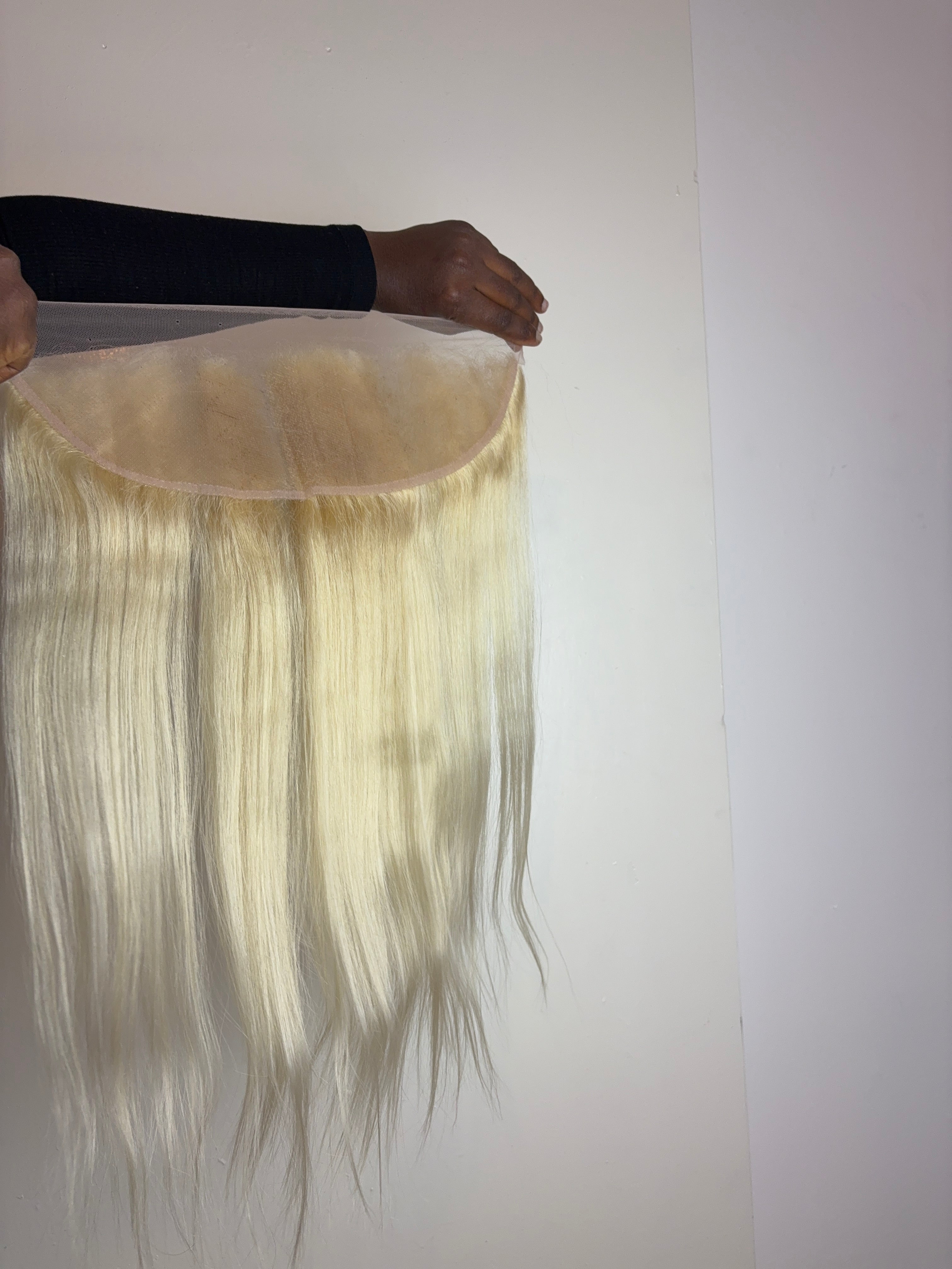 30 inches Blonde 3 Blended Bundles with Swiss lace frontal