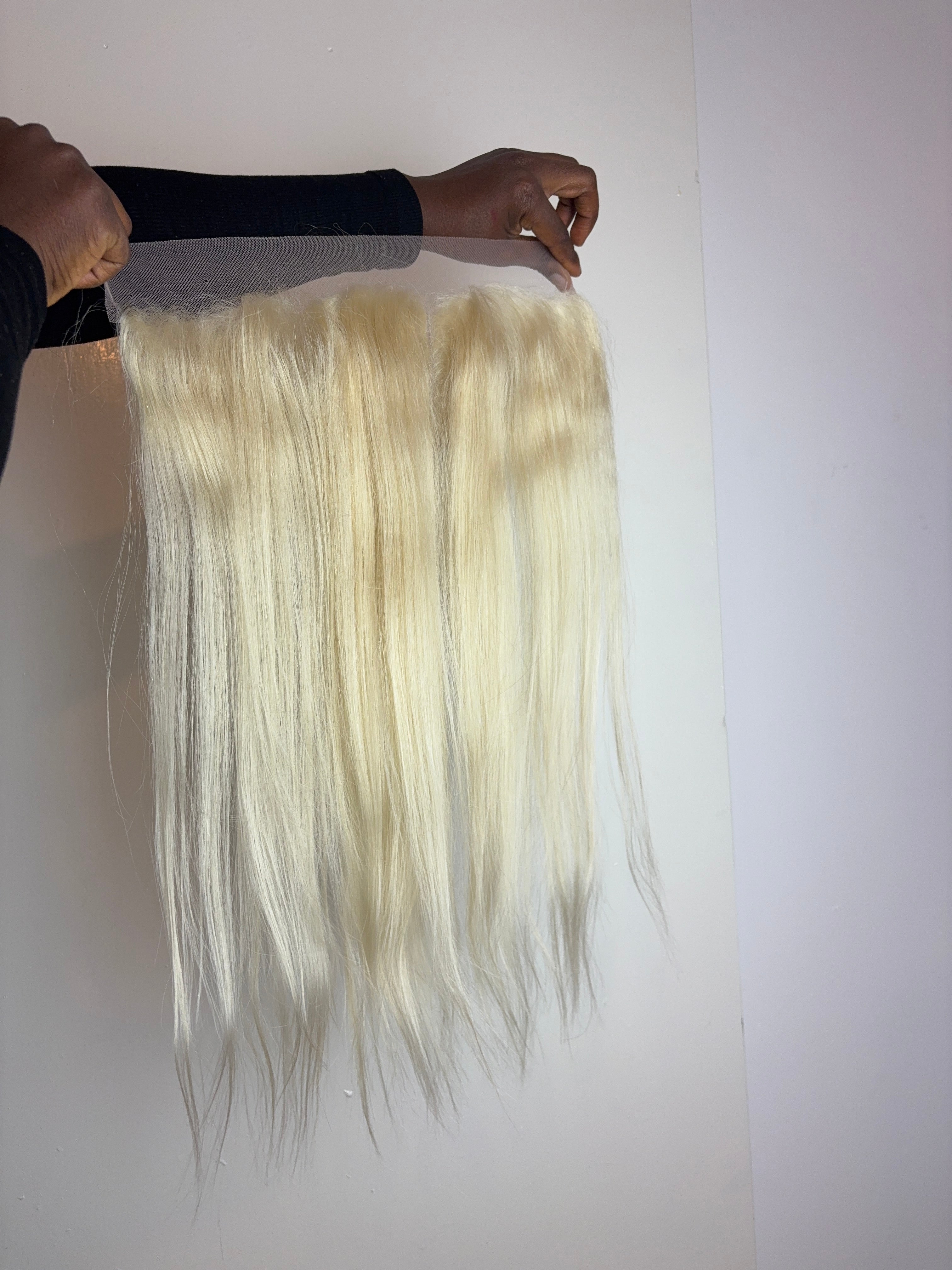 30 inches Blonde 3 Blended Bundles with Swiss lace frontal