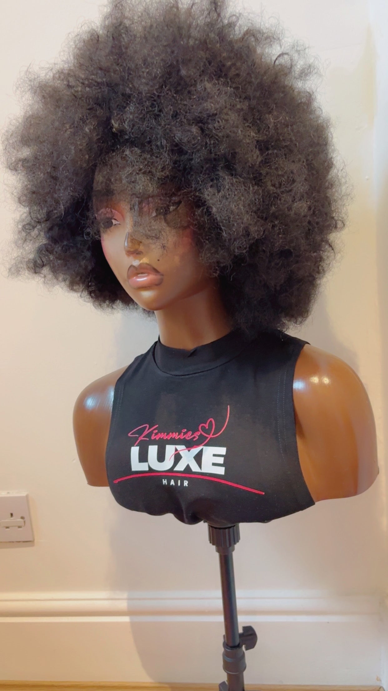 Afro human hair wig